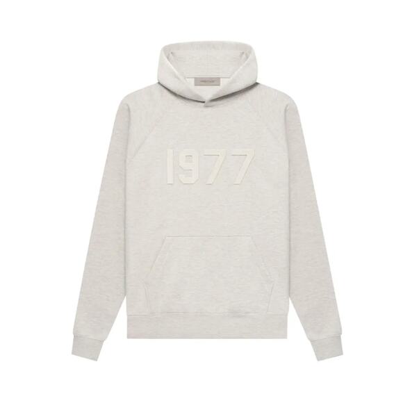 (XS) NWT Fear of God Essentials 1977 Hoodie Light Oatmeal - Picture 1 of 3